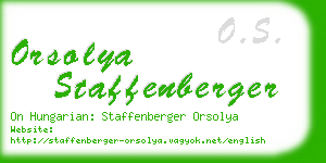 orsolya staffenberger business card
